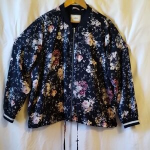 Floral Bomber Jacket in Black by [Brand]